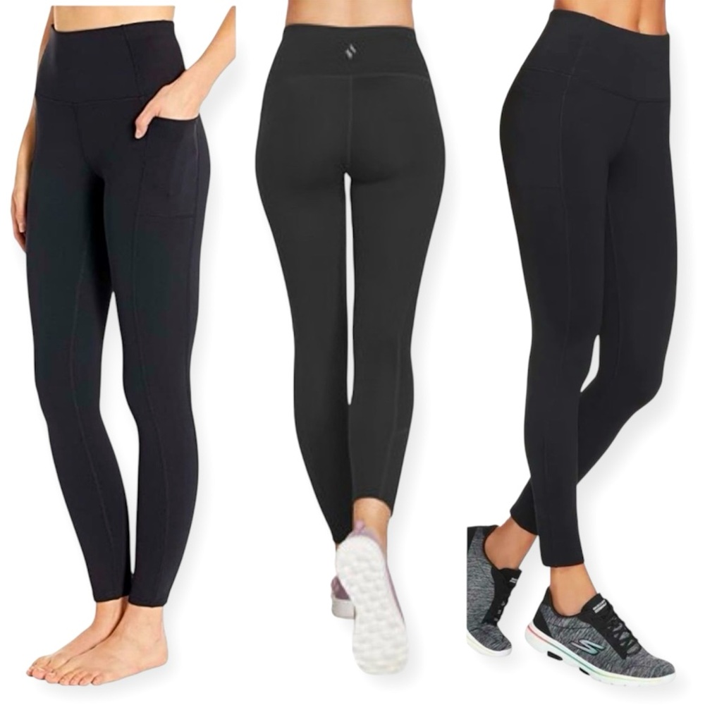 Skechers GoWalk GoFlex High Waisted Leggings Black Size Small NWT - Picture 1 of 15